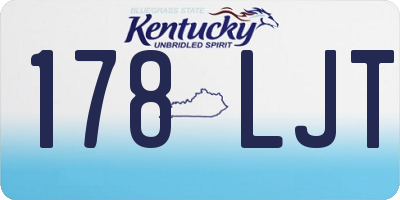 KY license plate 178LJT