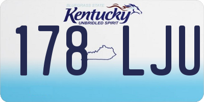 KY license plate 178LJU