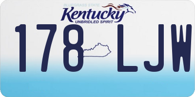 KY license plate 178LJW