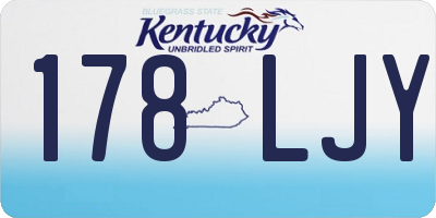 KY license plate 178LJY