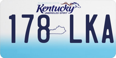 KY license plate 178LKA