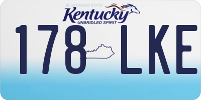 KY license plate 178LKE
