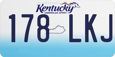 KY license plate 178LKJ