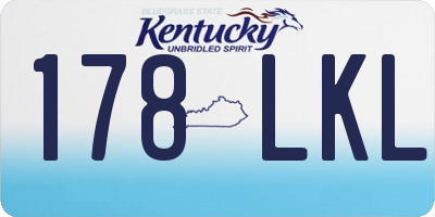 KY license plate 178LKL