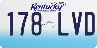KY license plate 178LVD
