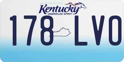 KY license plate 178LVO