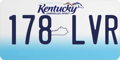 KY license plate 178LVR