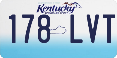 KY license plate 178LVT