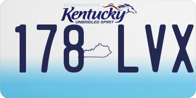 KY license plate 178LVX