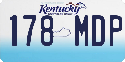 KY license plate 178MDP
