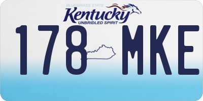 KY license plate 178MKE