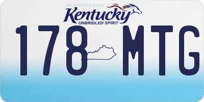 KY license plate 178MTG