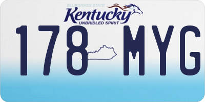 KY license plate 178MYG