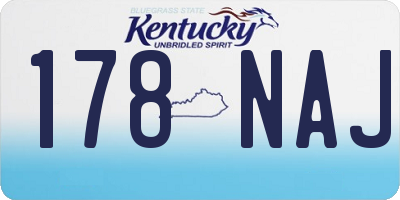 KY license plate 178NAJ