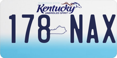 KY license plate 178NAX