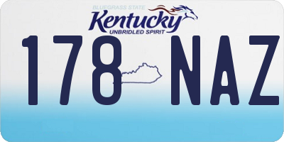 KY license plate 178NAZ