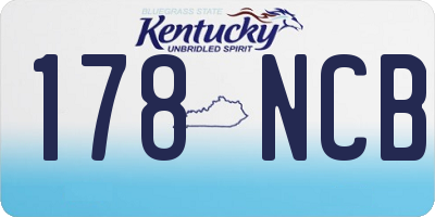 KY license plate 178NCB