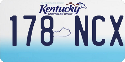 KY license plate 178NCX