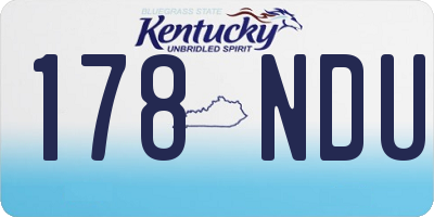 KY license plate 178NDU