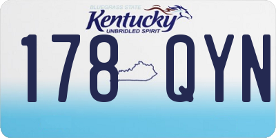 KY license plate 178QYN