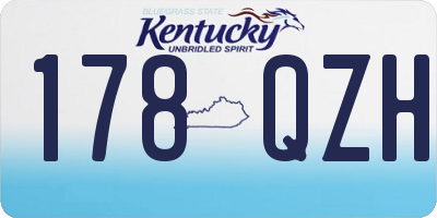KY license plate 178QZH