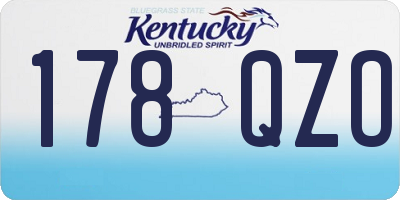 KY license plate 178QZO