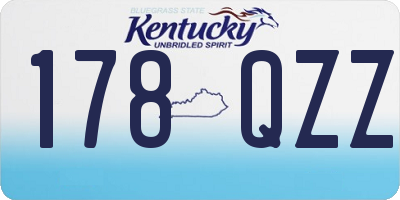 KY license plate 178QZZ