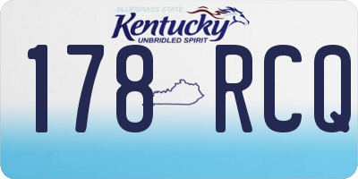 KY license plate 178RCQ