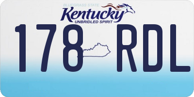 KY license plate 178RDL