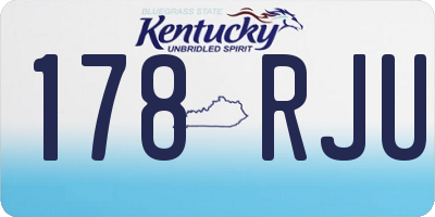 KY license plate 178RJU