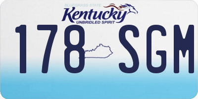 KY license plate 178SGM