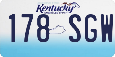 KY license plate 178SGW