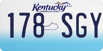 KY license plate 178SGY