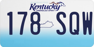 KY license plate 178SQW