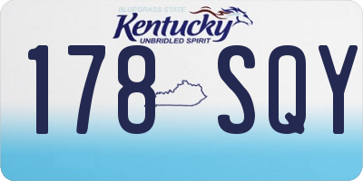 KY license plate 178SQY