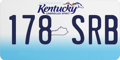 KY license plate 178SRB