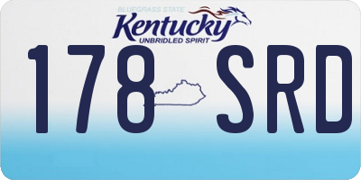 KY license plate 178SRD