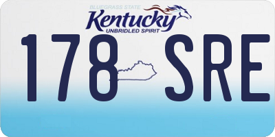 KY license plate 178SRE