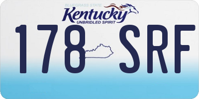 KY license plate 178SRF