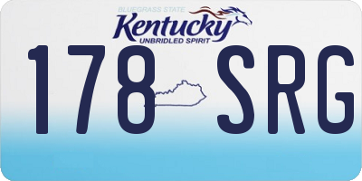KY license plate 178SRG