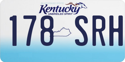 KY license plate 178SRH