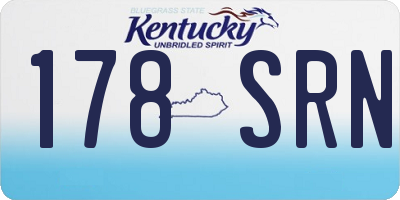 KY license plate 178SRN