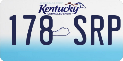KY license plate 178SRP