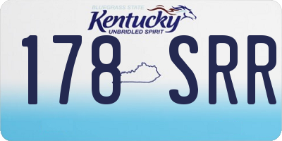 KY license plate 178SRR