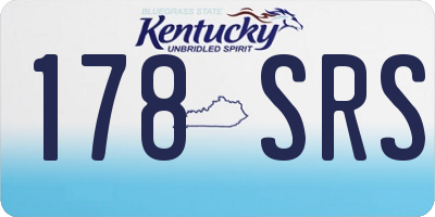 KY license plate 178SRS