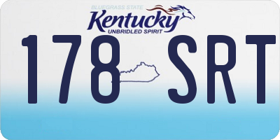 KY license plate 178SRT