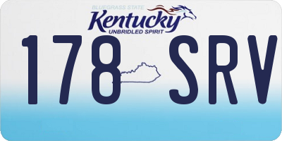 KY license plate 178SRV