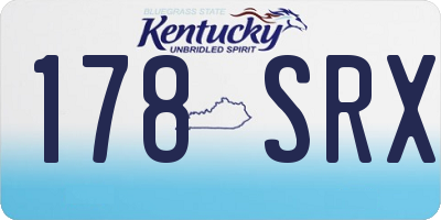 KY license plate 178SRX
