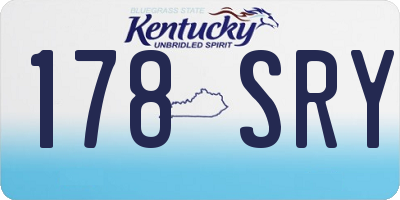 KY license plate 178SRY