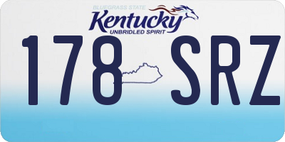 KY license plate 178SRZ